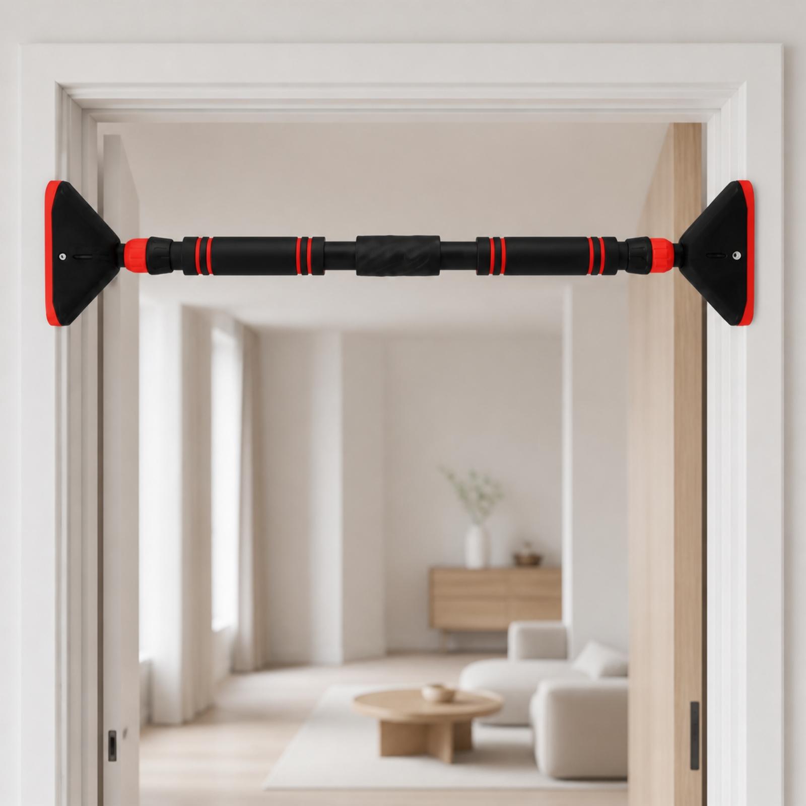 Door Pull Up Bar No Screw - Barra per esercizi con maniglie regolabili,